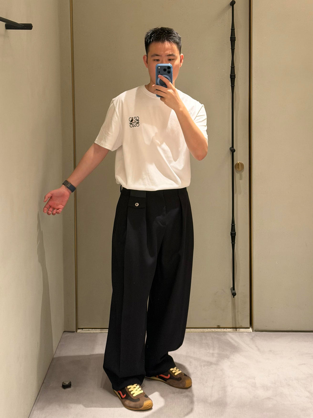 2026 New Way Leather-Trimmed Casual Trousers (BB792-B85)