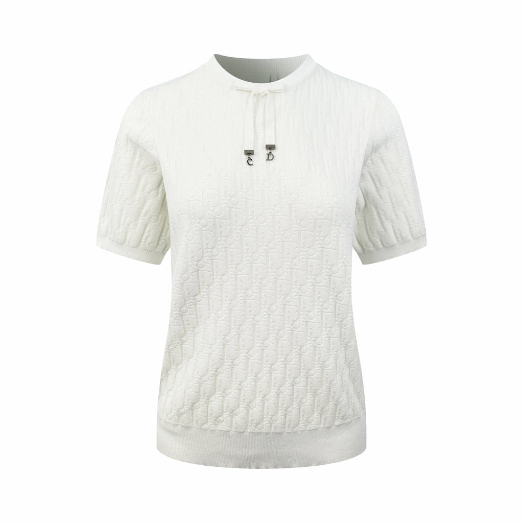 2026 Women's CD All-Over Print Short-Sleeved Sweatshirt (DD105)
