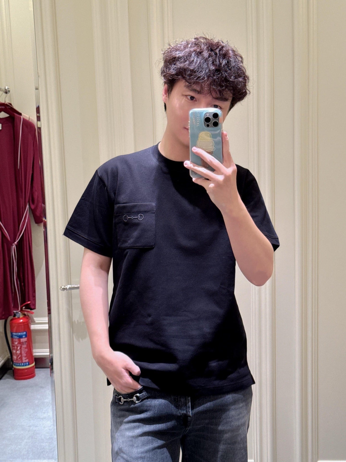 2026 New GU Short-Sleeve Shirt with Horsebit Embroidery on the Pocket (CC964-A10)