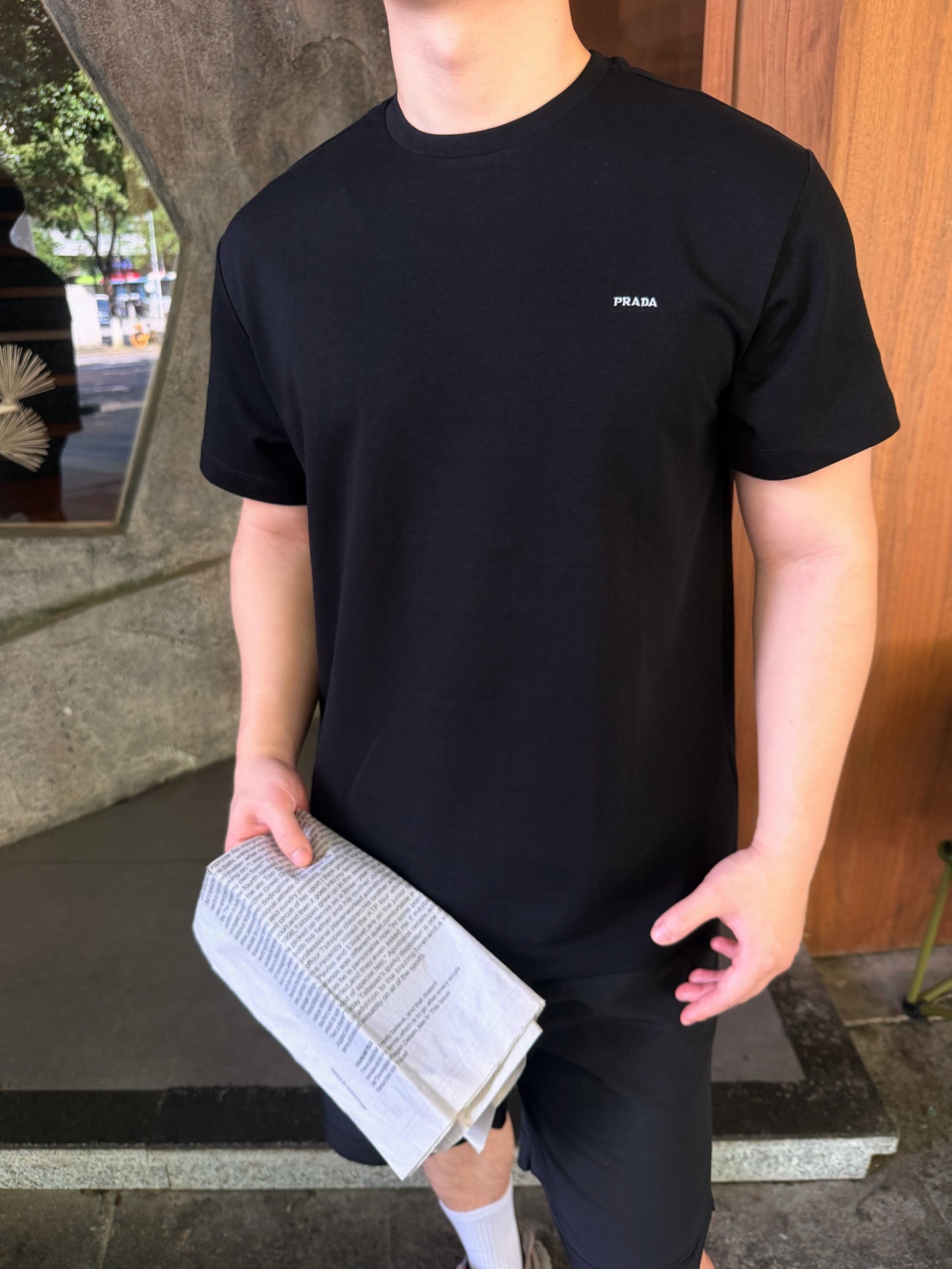 2026 New Triangle Brand Logo Embroidered Short-Sleeved T-Shirt (CC954-A10)