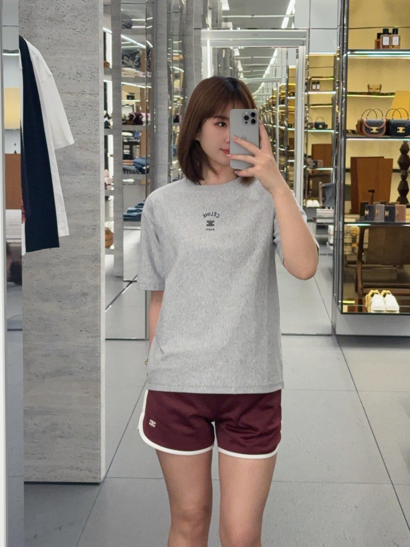 2026 Women's Ce Logo Embroidered Short-Sleeved T-Shirt (EE406)