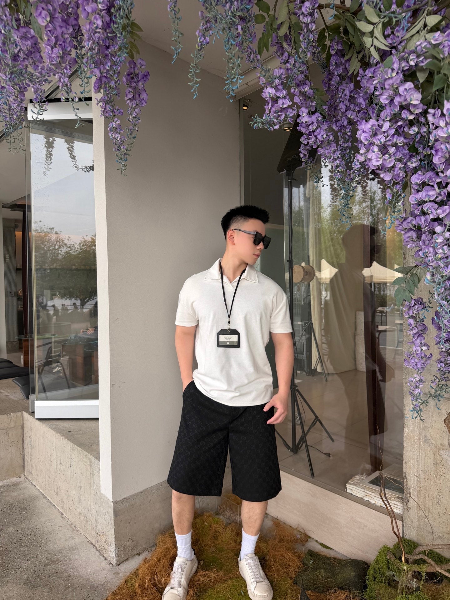 2026 New Arrival GU All-Over Jacquard Print Shorts (AA578-A80)