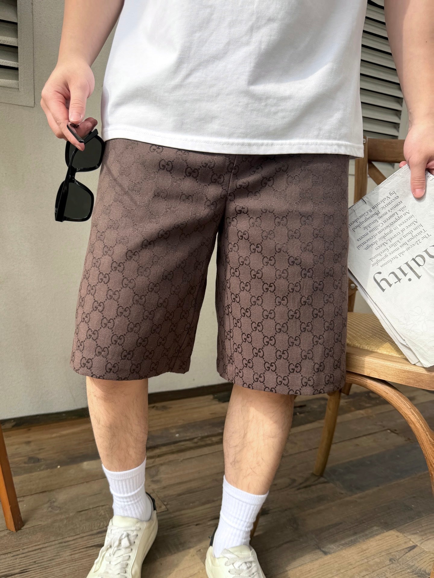 2026 New Arrival GU All-Over Jacquard Print Shorts (AA578-A80)
