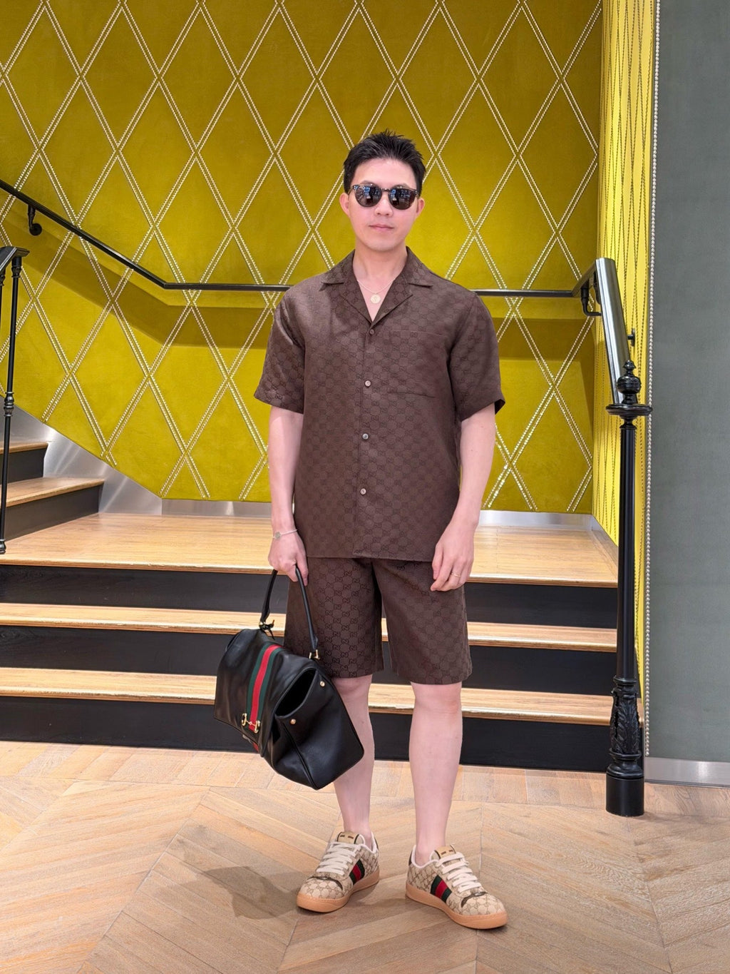 2026 New Arrival GU All-Over Jacquard Print Shorts (AA578-A80)