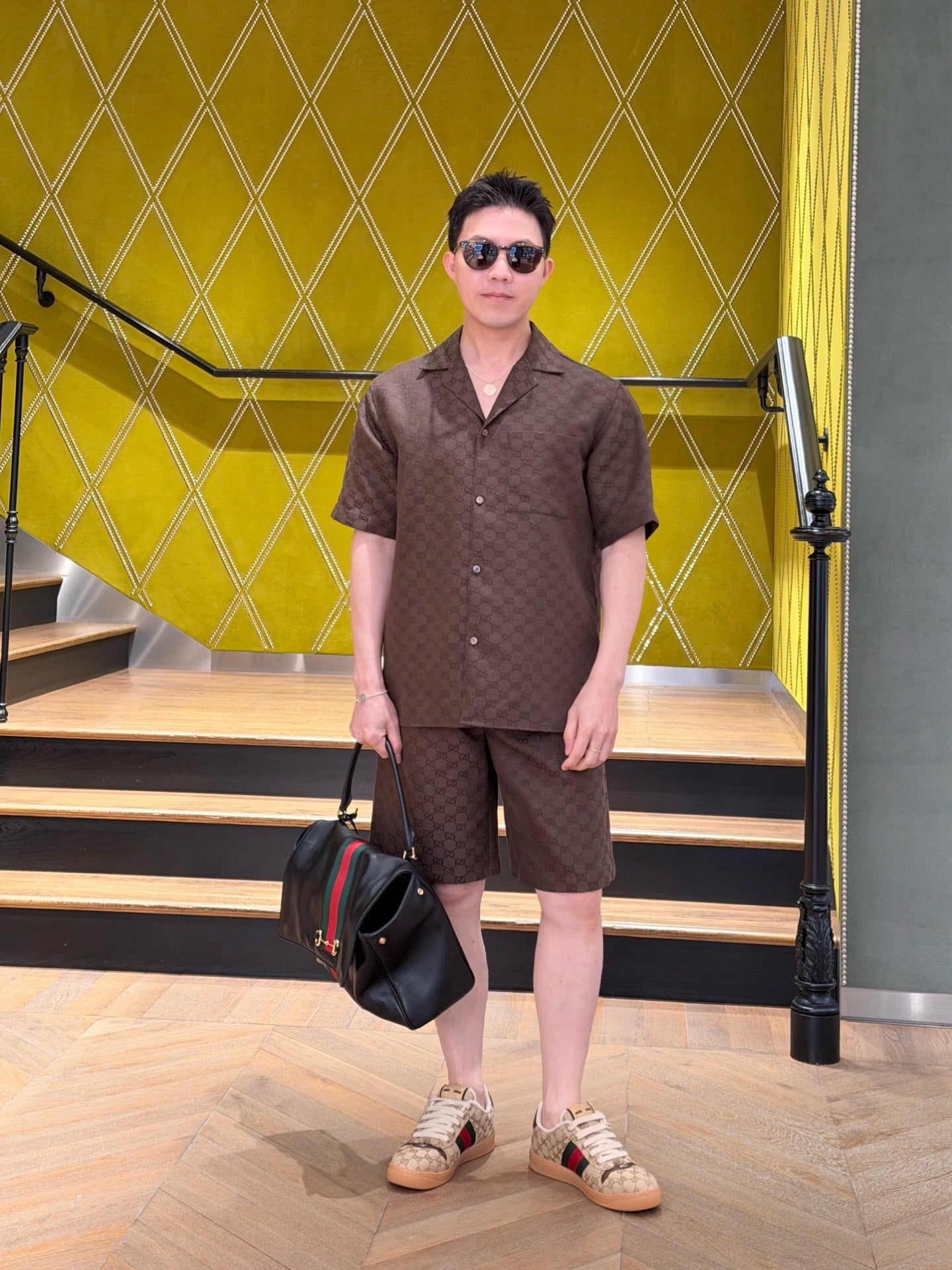 2026 New Arrival GU All-Over Jacquard Print Shorts (AA578-A80)