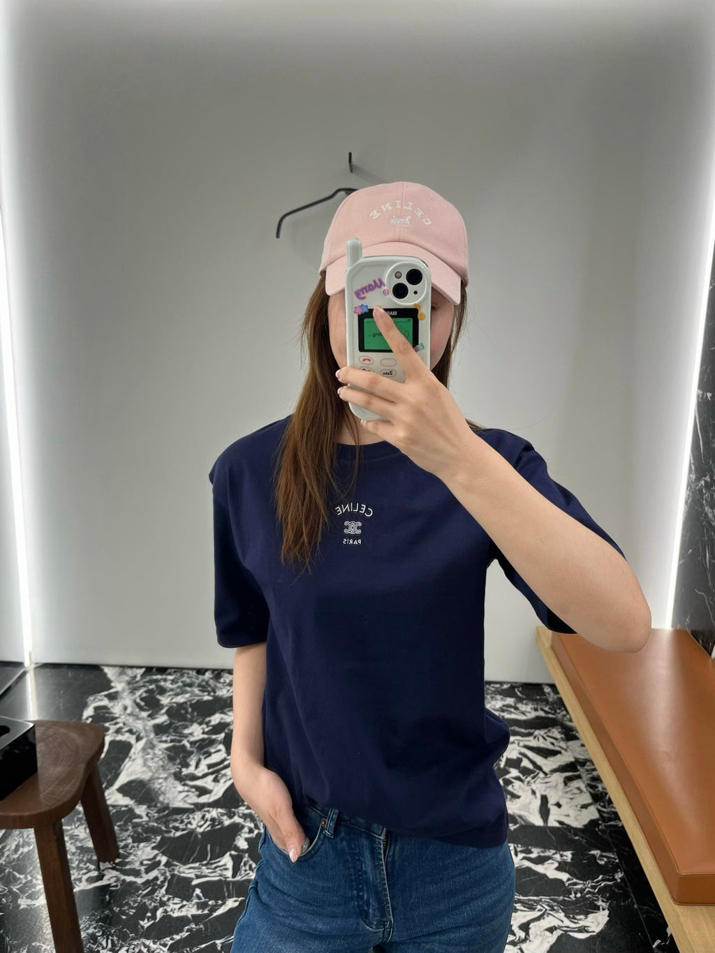 2026 Women's Ce Logo Embroidered Short-Sleeved T-Shirt (EE406)
