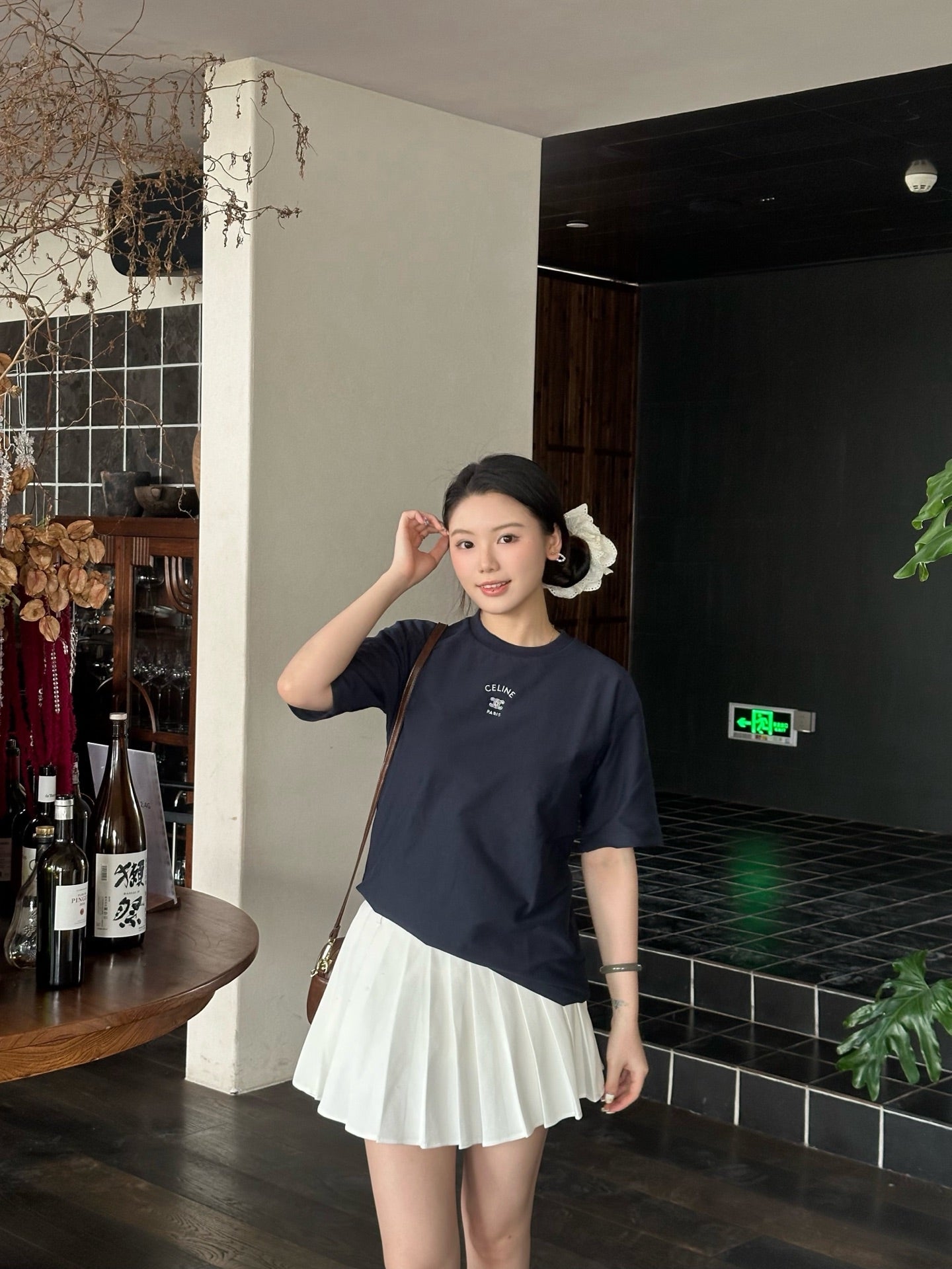 2026 Women's Ce Logo Embroidered Short-Sleeved T-Shirt (EE406)