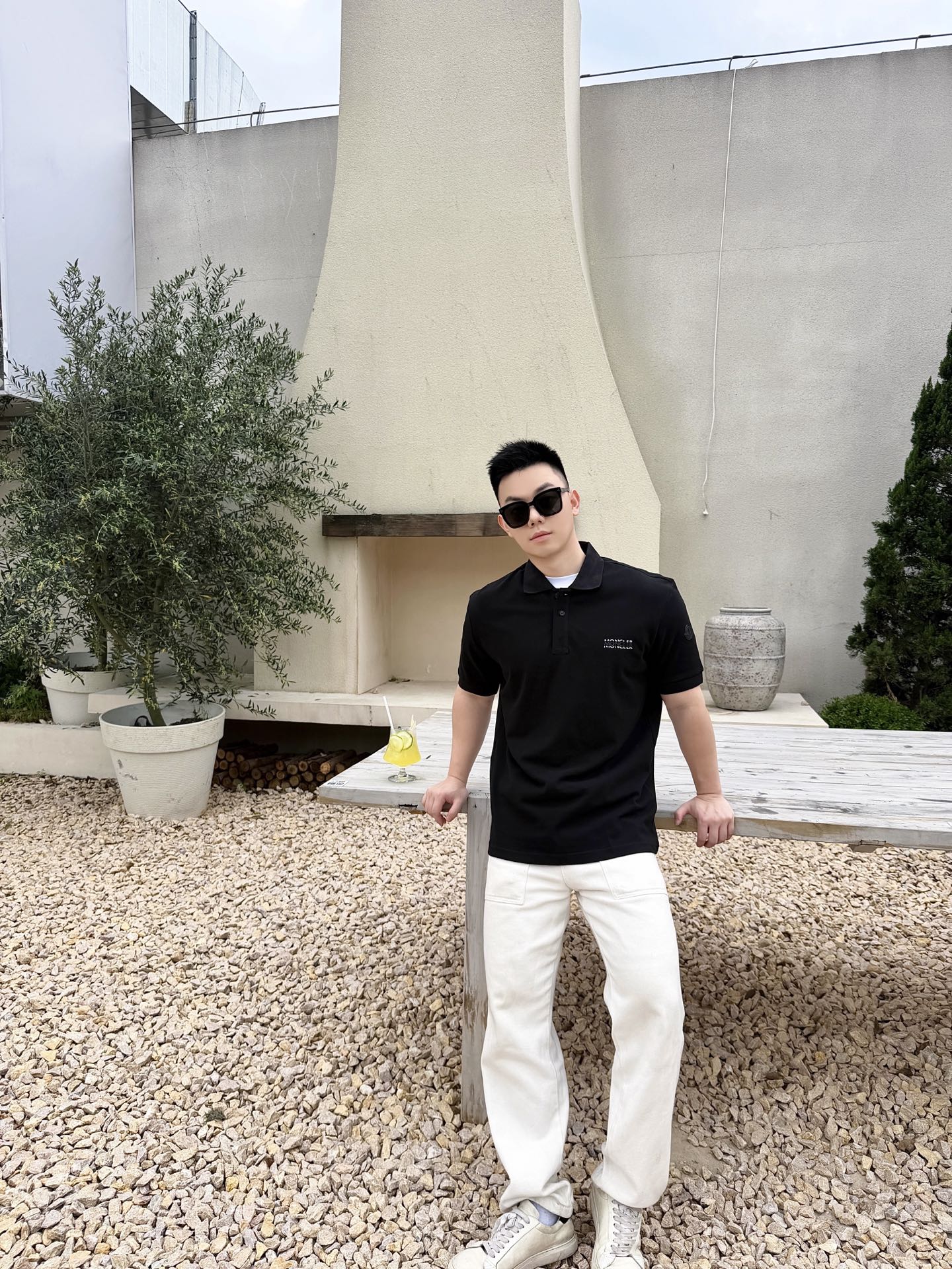 2026 New Mon Logo Print Polo Shirt (BB758-A40)