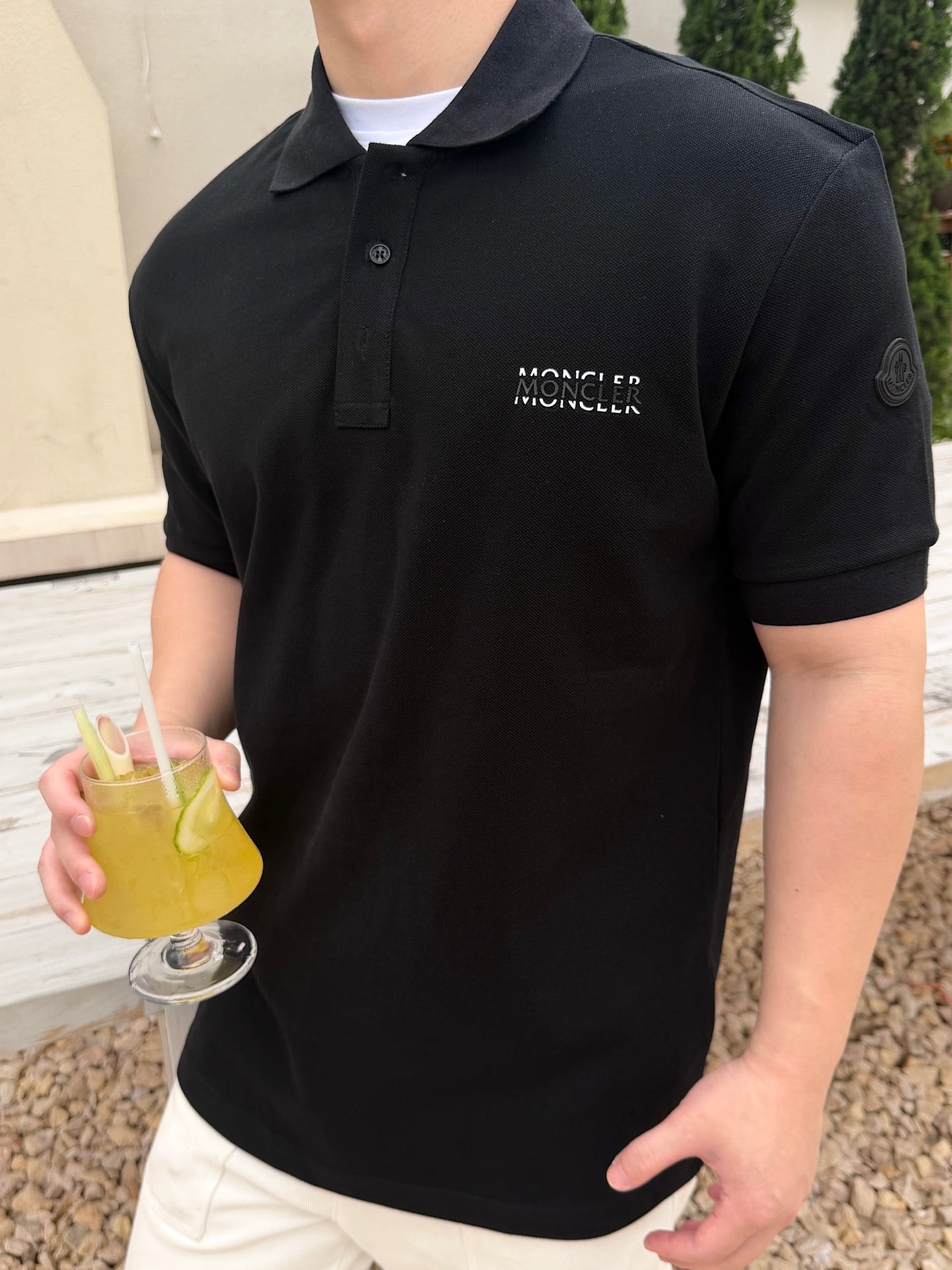 2026 New Mon Logo Print Polo Shirt (BB758-A40)