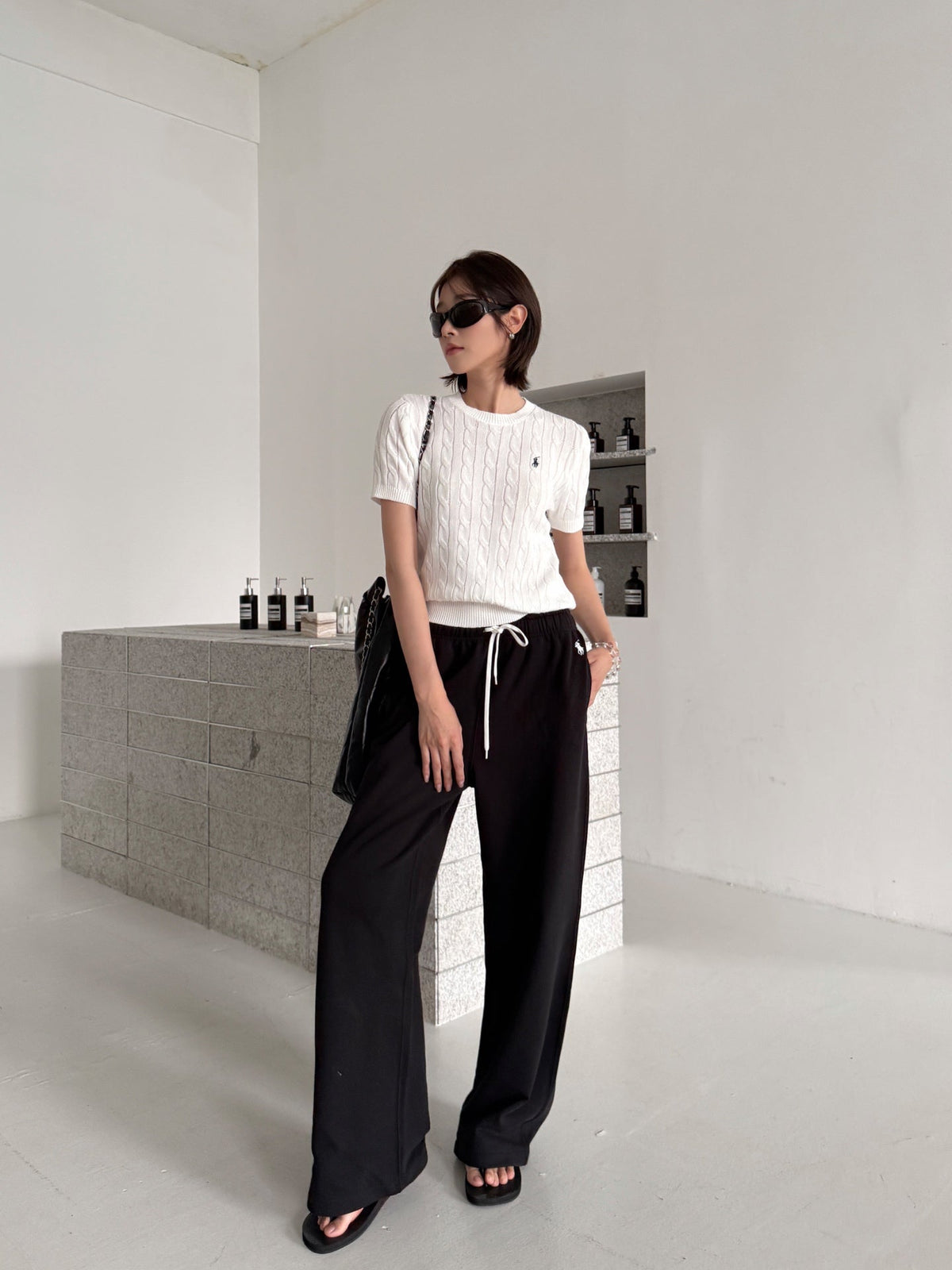2026 Women's RL Embroidered Casual Trousers  (FF727)