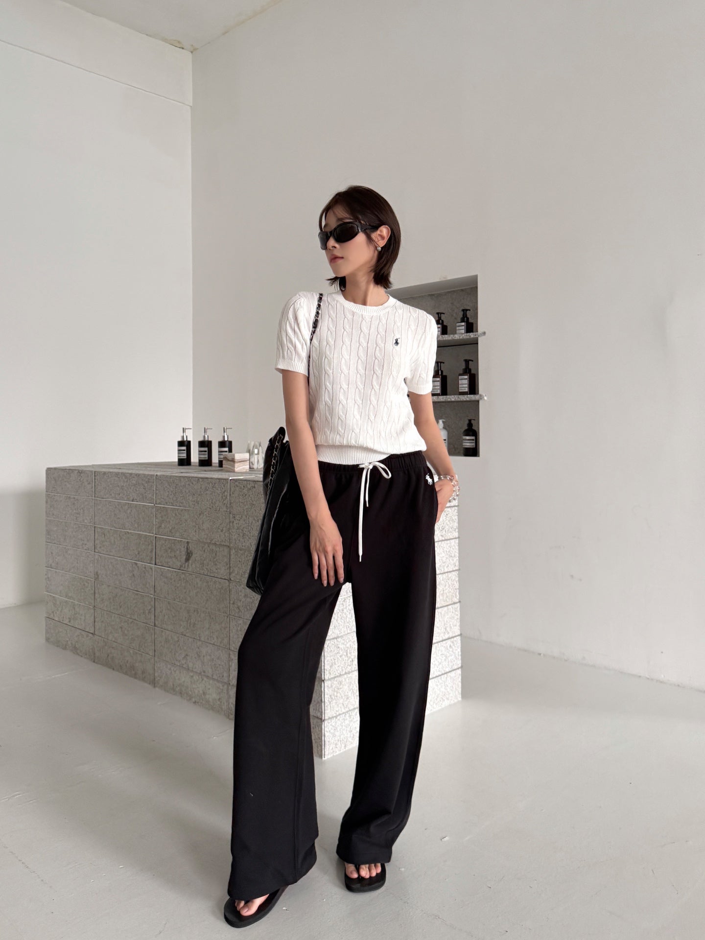 2026 Women's RL Embroidered Casual Trousers  (FF727)