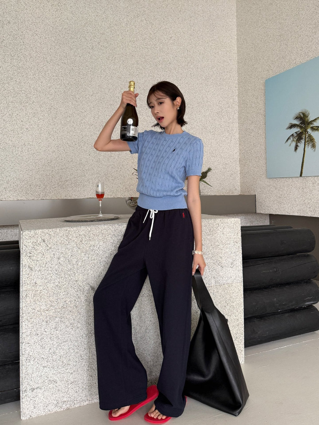 2026 Women's RL Embroidered Casual Trousers  (FF727)