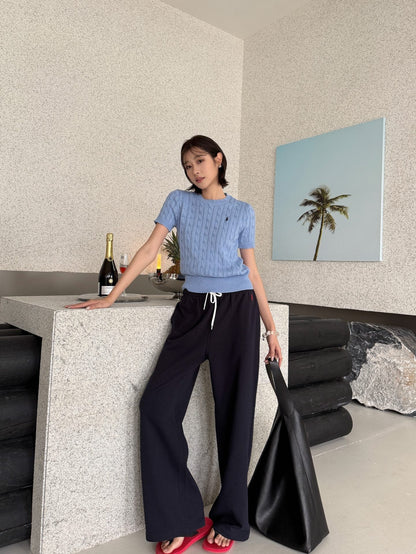 2026 Women's RL Embroidered Casual Trousers  (FF727)