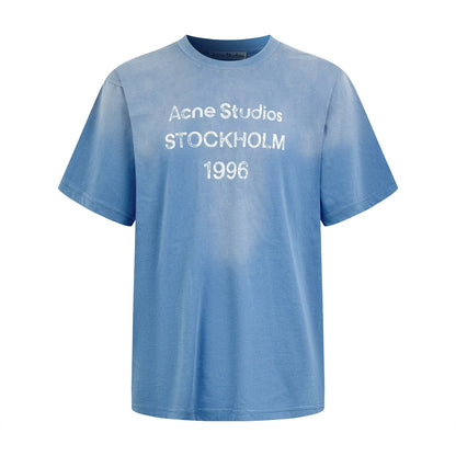 2026 New Ace Spray-Printed Distressed Logo Short-Sleeved Shirt (CC928-A15)