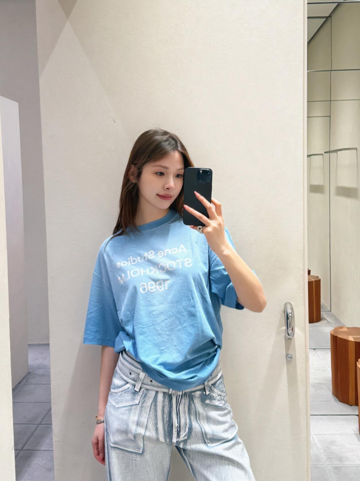 2026 New Ace Spray-Printed Distressed Logo Short-Sleeved Shirt (CC928-A15)