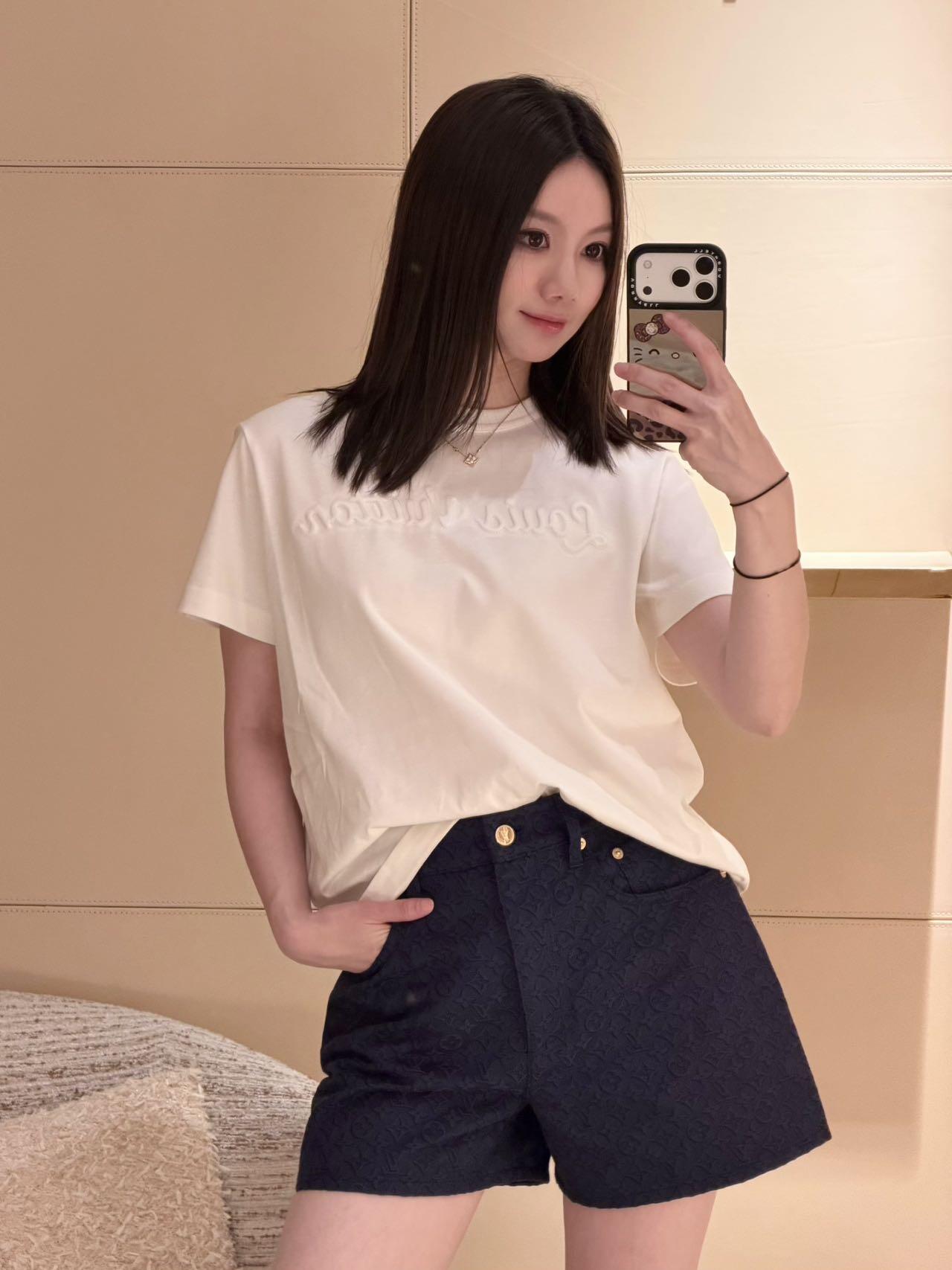 2026 Women's LY Logo Embroidered Short-Sleeved T-Shirt (EE409)