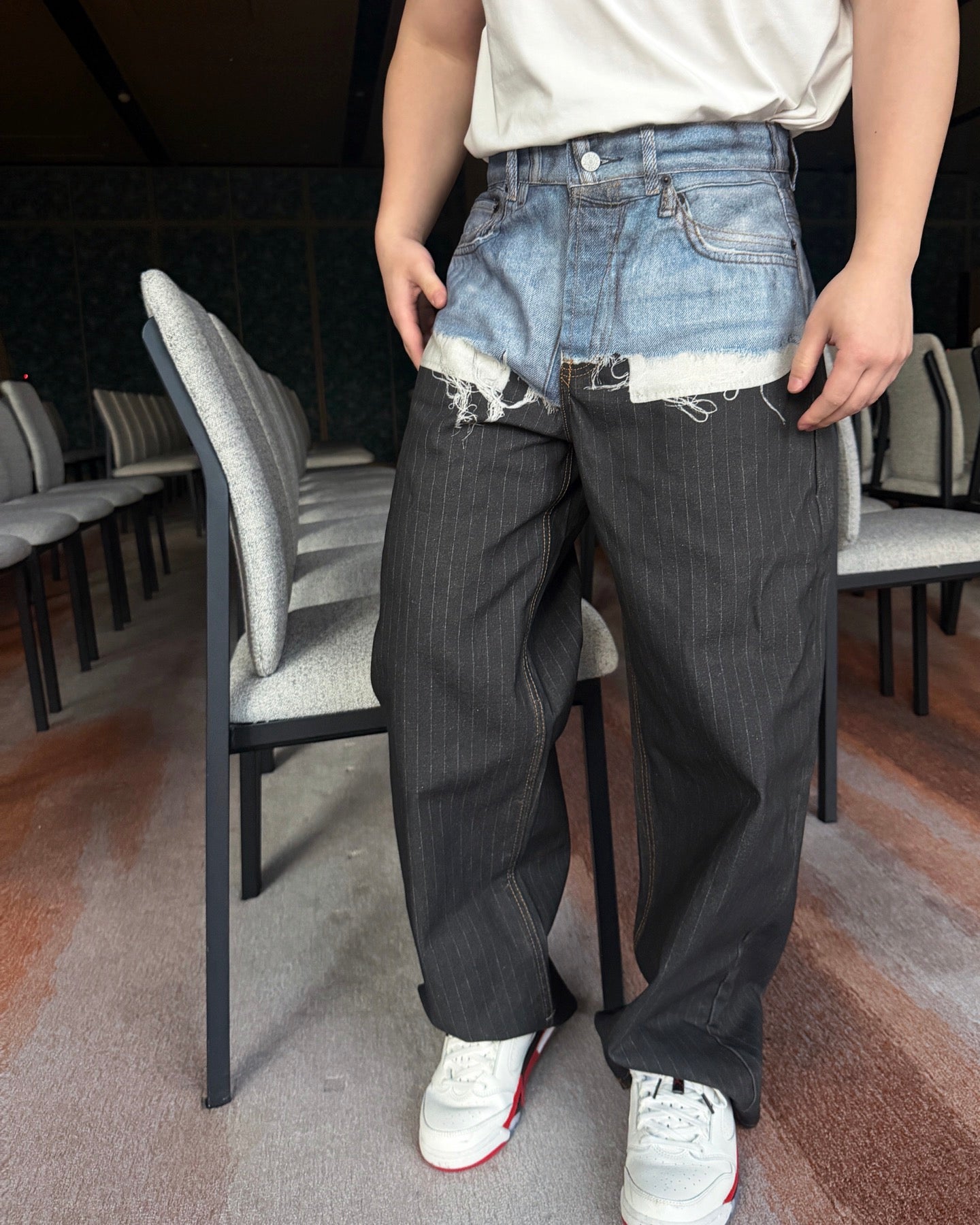 2026 New Acn Optical Illusion Stripe Print Jeans (CC962-C05)