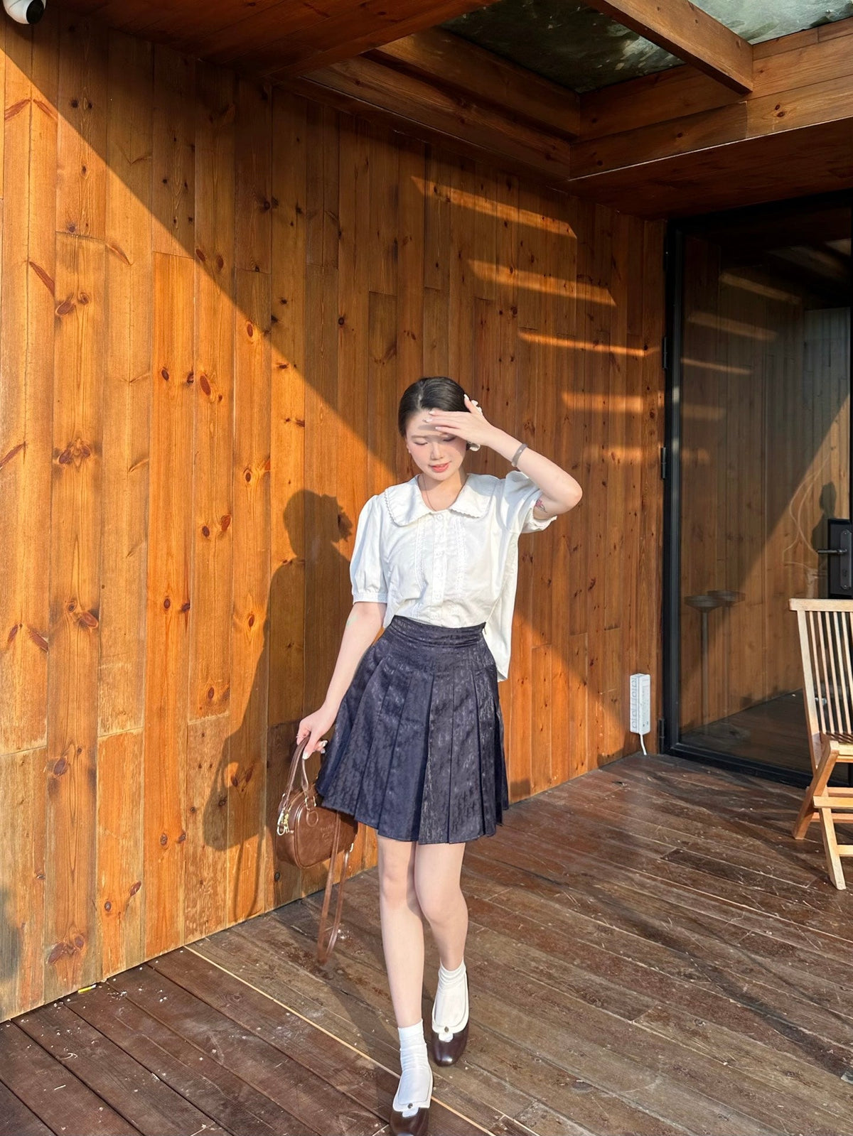 2026 Women's CD Pleated Mini Skirt (DD106)
