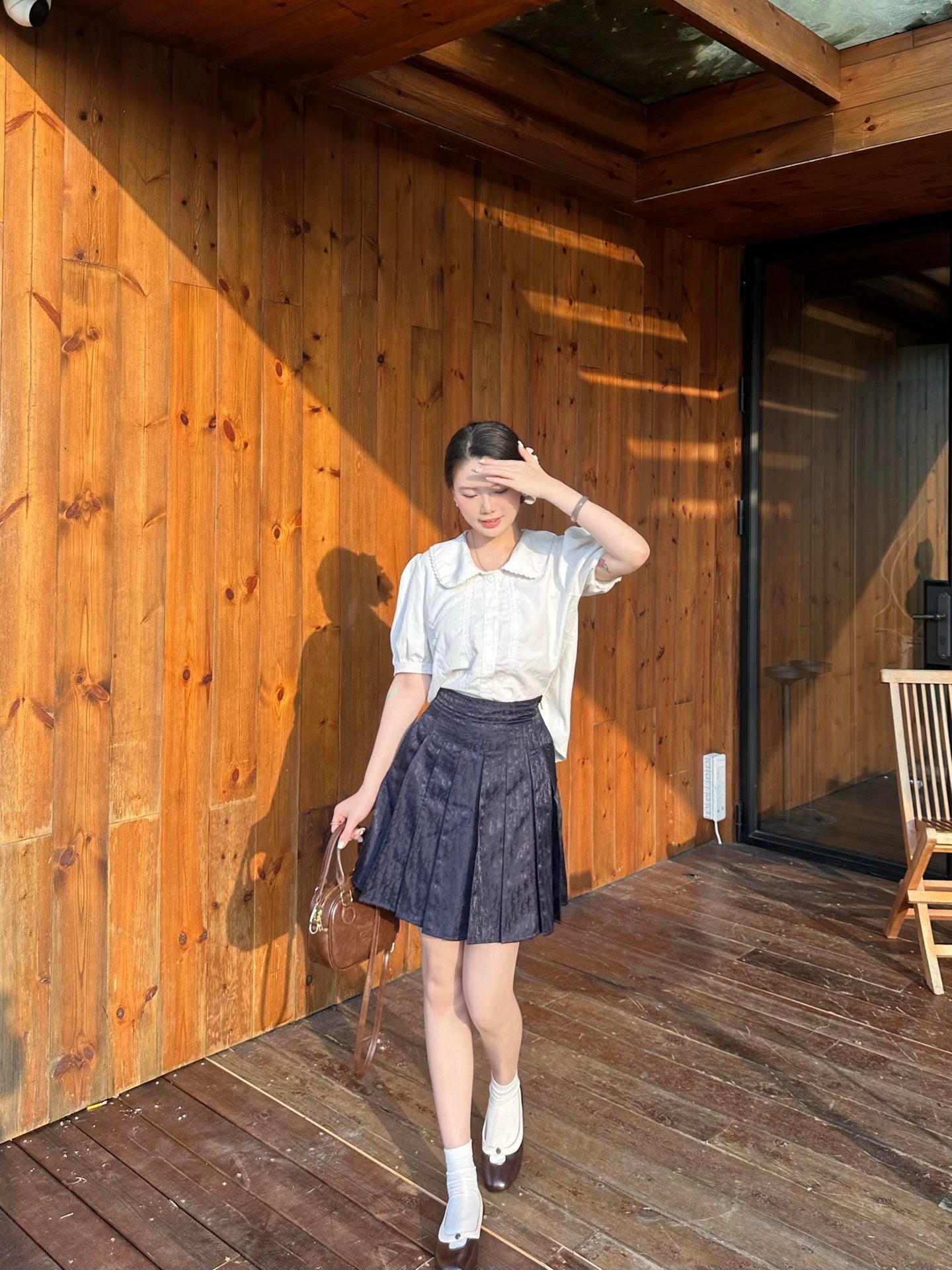 2026 Women's CD Pleated Mini Skirt (DD106)