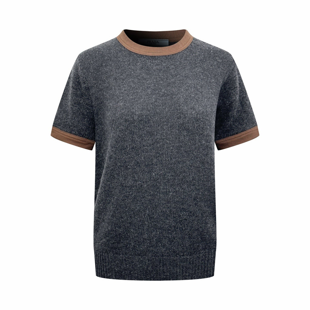 2026 Women's Triangle Brand Short-Sleeved Jumper with Triangle Logo (DD102)