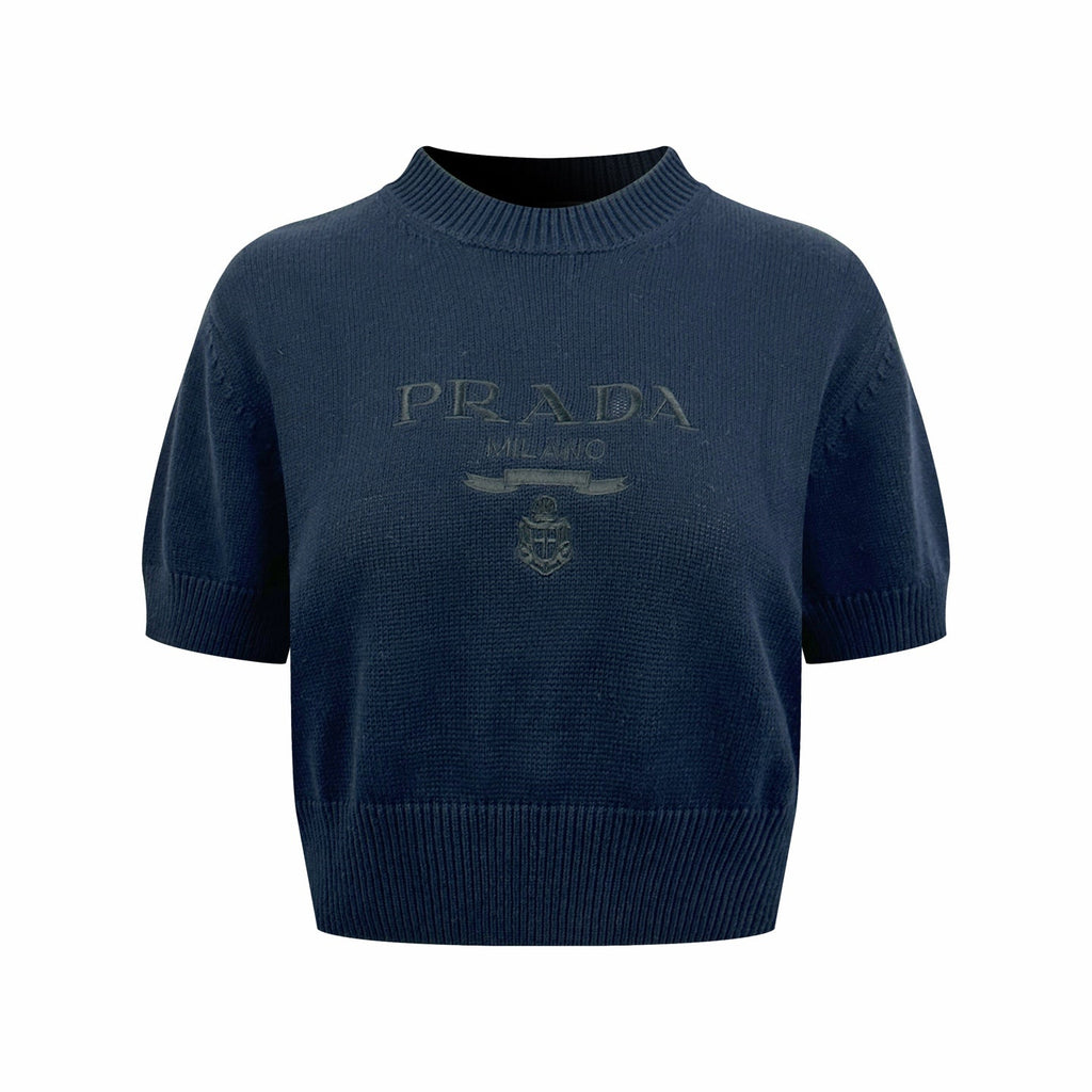2026 Women's Triangle Brand Embroidered Cropped Jumper (FF734)