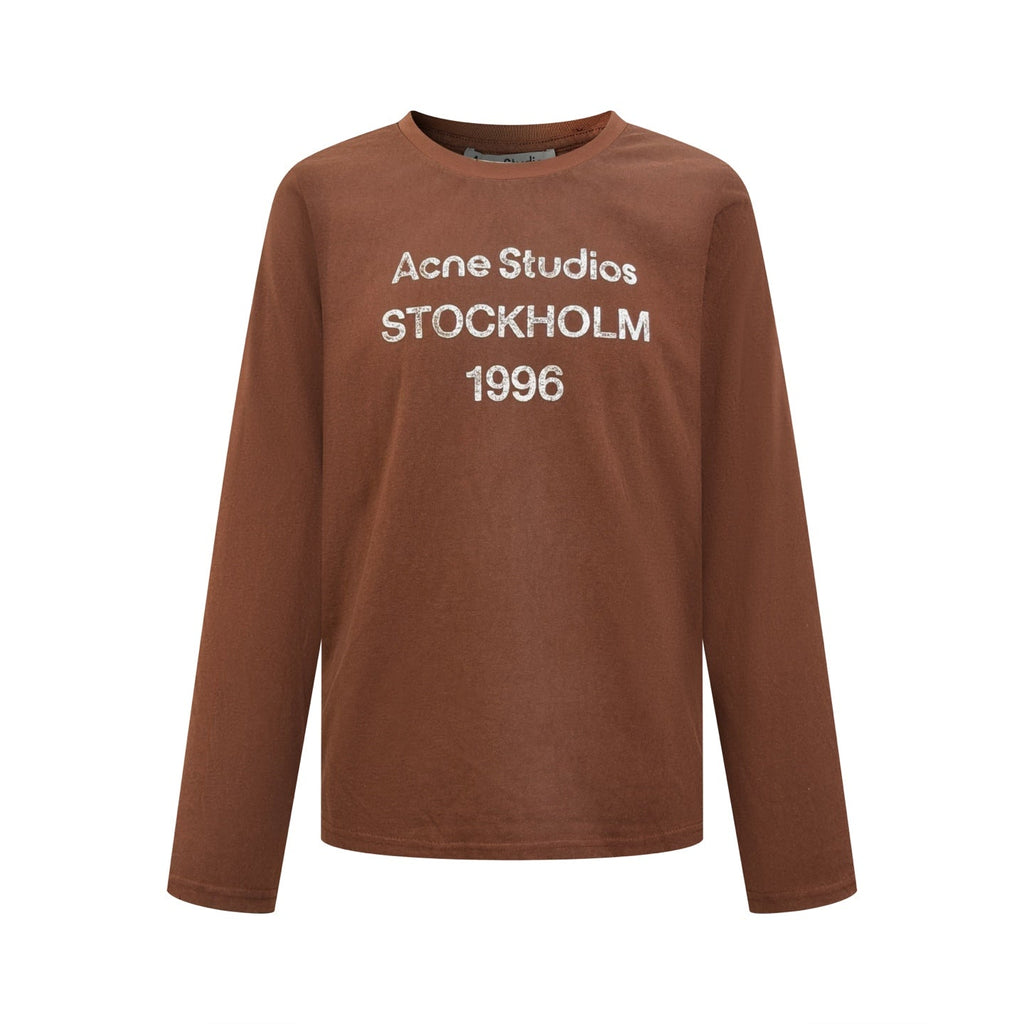 2026 New Acn Long-Sleeved T-Shirt with Distressed Printed Logo (CC975-A40)