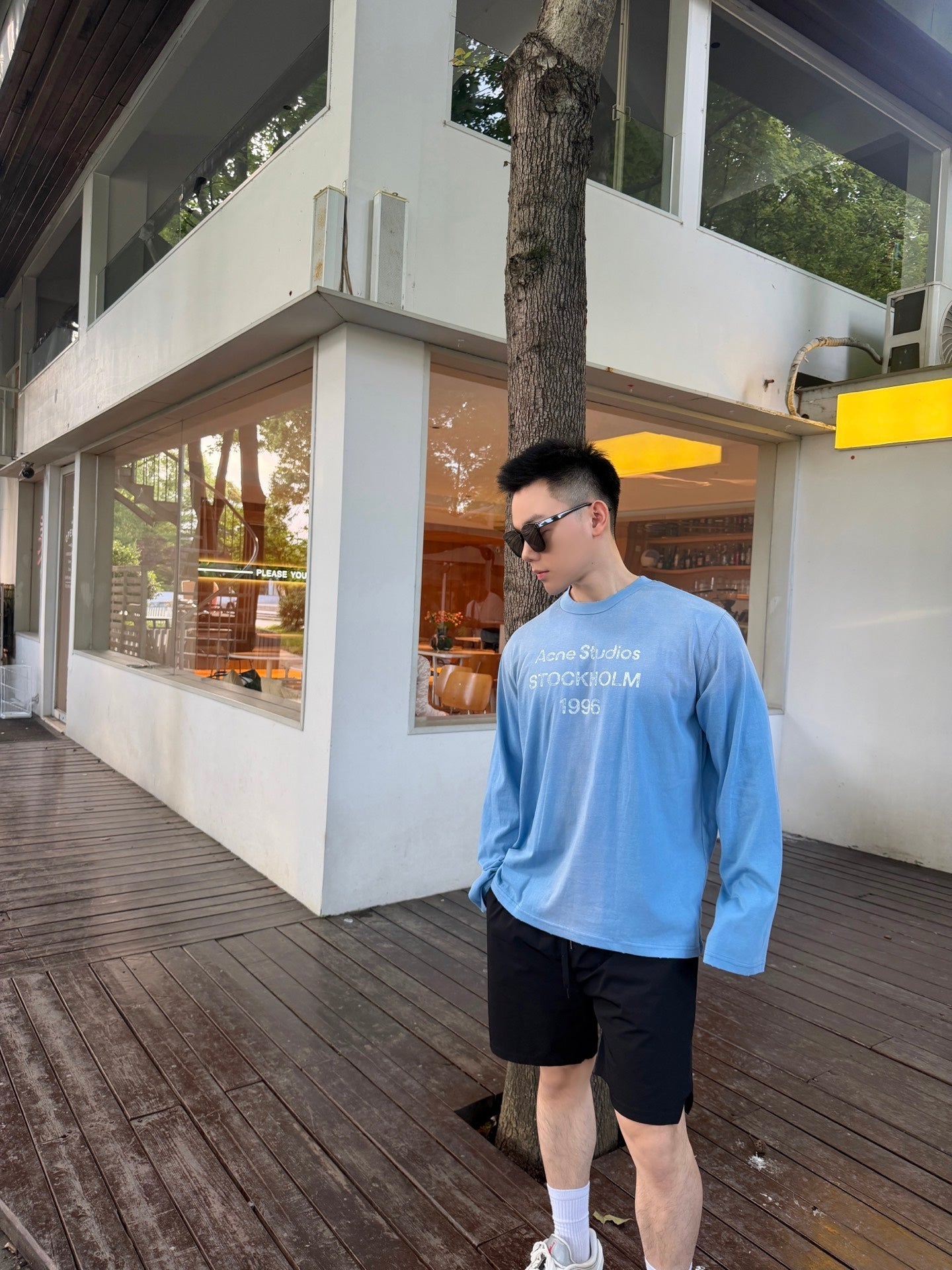 2026 New Acn Long-Sleeved T-Shirt with Distressed Printed Logo (CC975-A40)