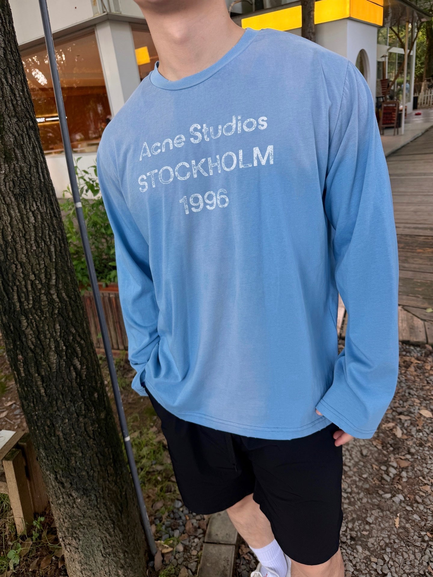 2026 New Acn Long-Sleeved T-Shirt with Distressed Printed Logo (CC975-A40)