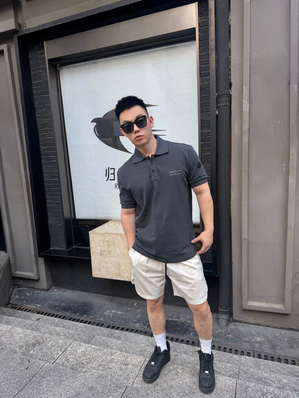 2026 New Mon Logo Print Polo Shirt (BB758-A40)