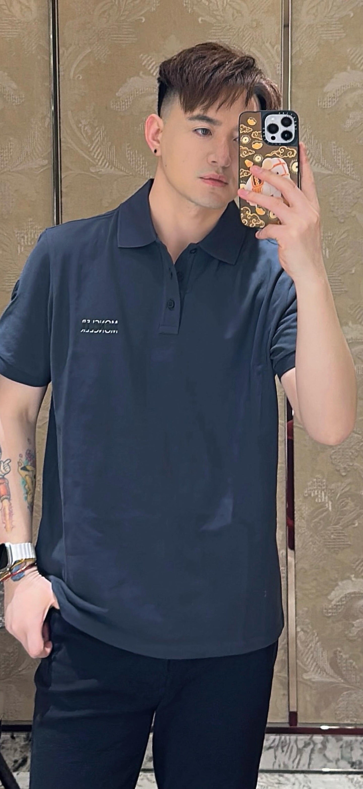 2026 New Mon Logo Print Polo Shirt (BB758-A40)