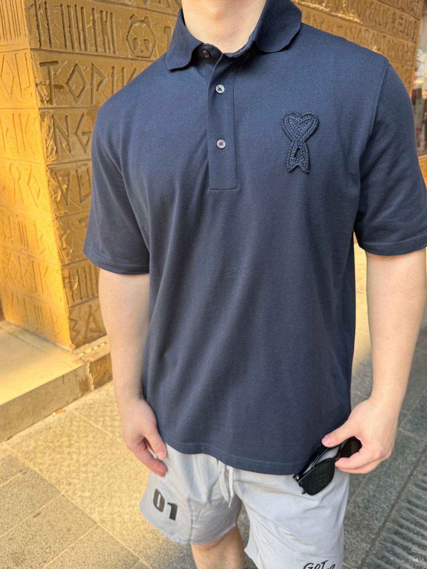 2026 New Heart A Crocheted Heart Polo Shirt (CC959-A45)