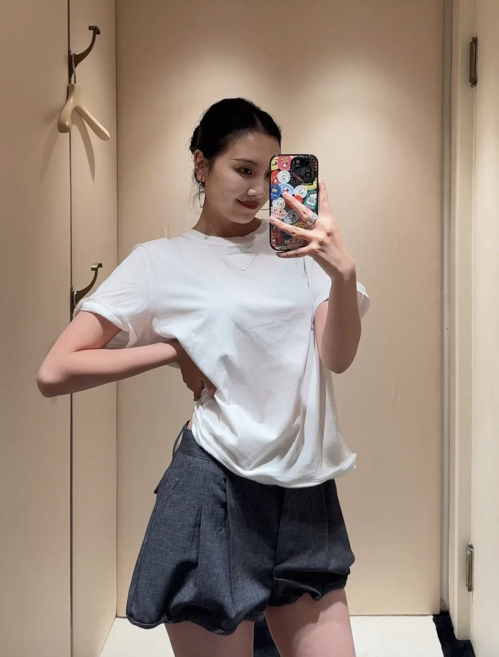 2026 Women's Triangle Brand Logo Label Shorts (FF725)