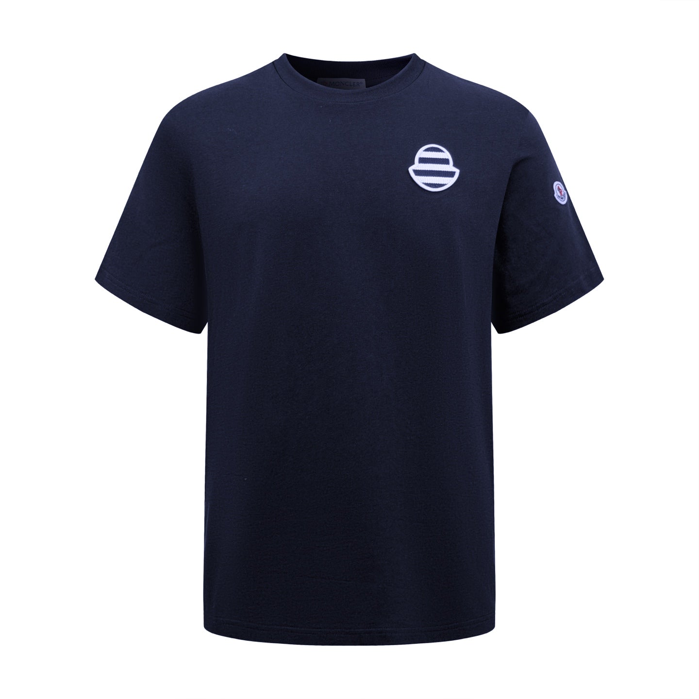 2026 New Mon Striped Logo Patch Short-Sleeved T-Shirt (AA612-A10)
