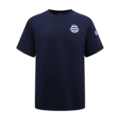2026 New Mon Striped Logo Patch Short-Sleeved T-Shirt (AA612-A10)