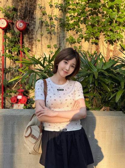 2026 Women's MM Floral Short-Sleeved T-Shirt (FF745)