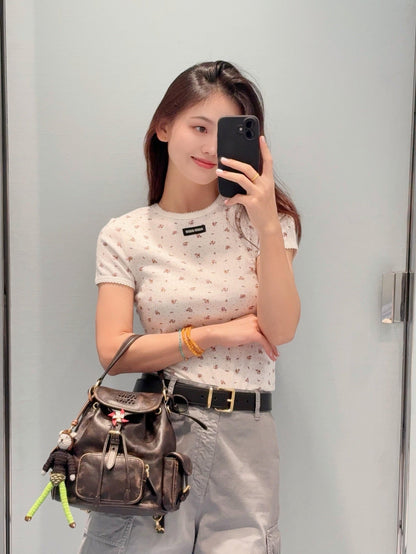 2026 Women's MM Floral Short-Sleeved T-Shirt (FF745)