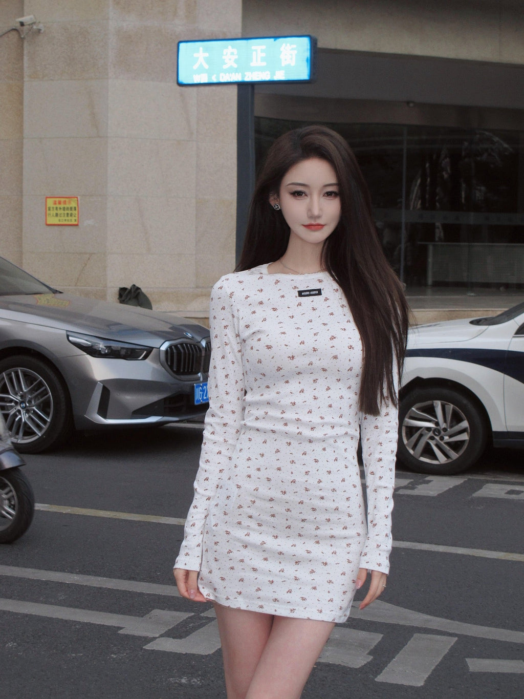 2026 Women's MM Floral Long-Sleeved Dress (FF746)