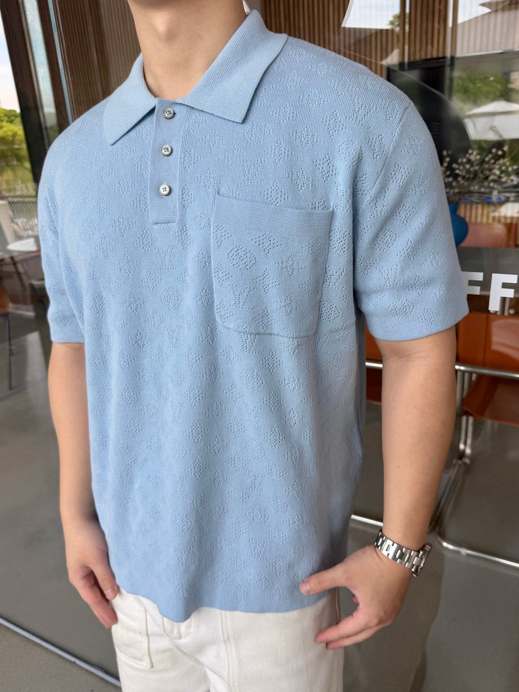 2026 New LY All-Over Print Mesh Polo Shirt (AA601-A90)