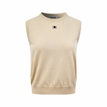 2026 Women's Ce Logo Embroidered Sweater Vest (DD111)