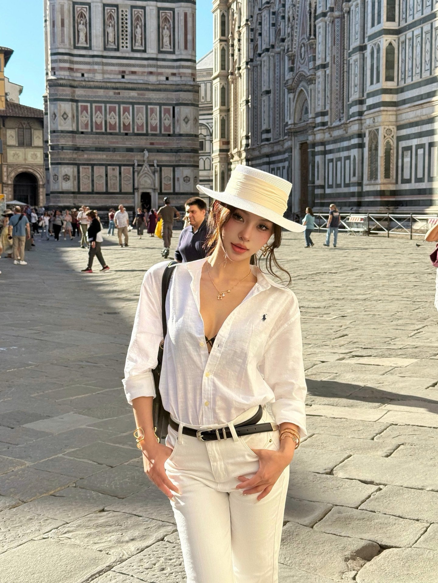 2026 Women's RL Embroidered Linen Shirt (FF736)