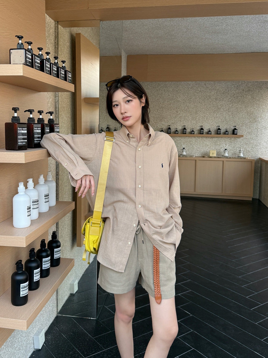 2026 Women's RL Embroidered Linen Shirt (FF736)