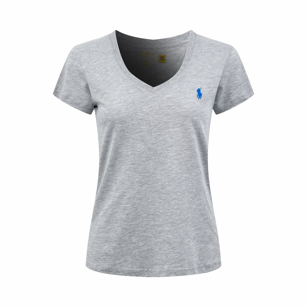 2026 Women's RL Embroidered V-neck Short-sleeved Top (FF743)
