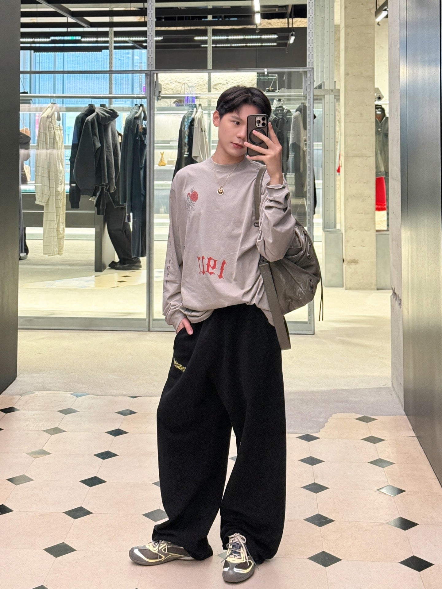 2026 New Balen Tape Graffiti Trousers (CC973-B25)