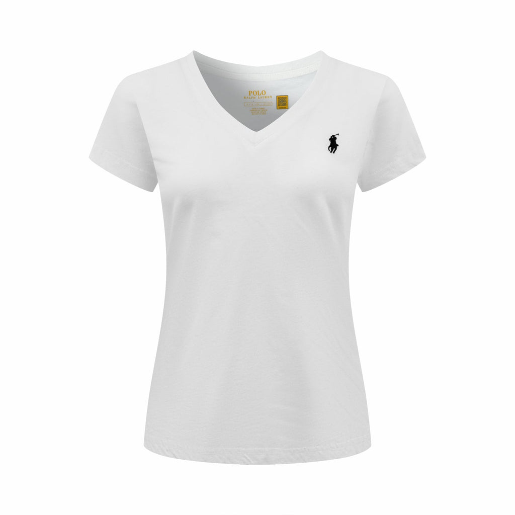 2026 Women's RL Embroidered V-neck Short-sleeved Top (FF743)