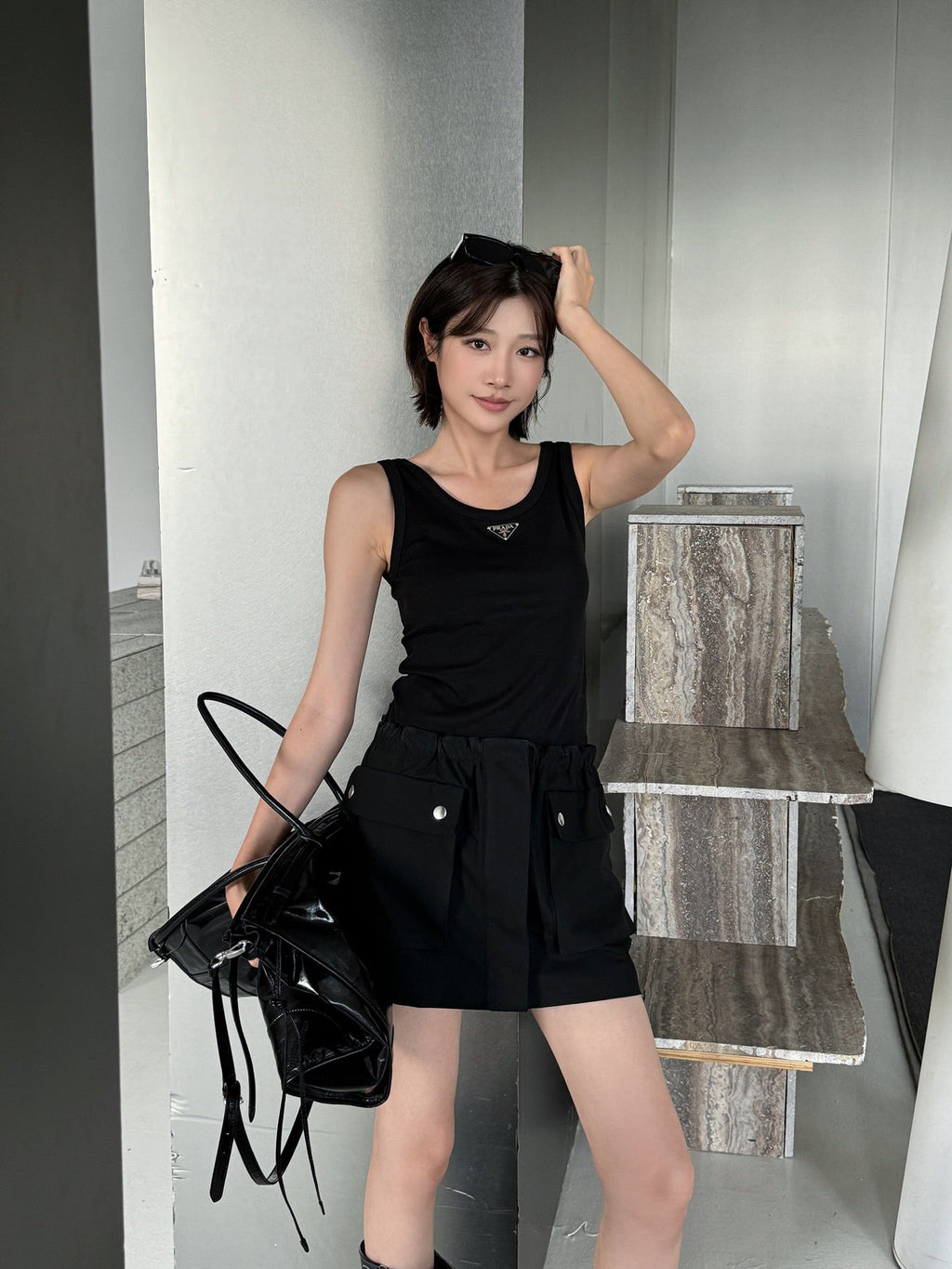 2026 Women's Triangle Brand Pocket Mini Skirt (FF729)