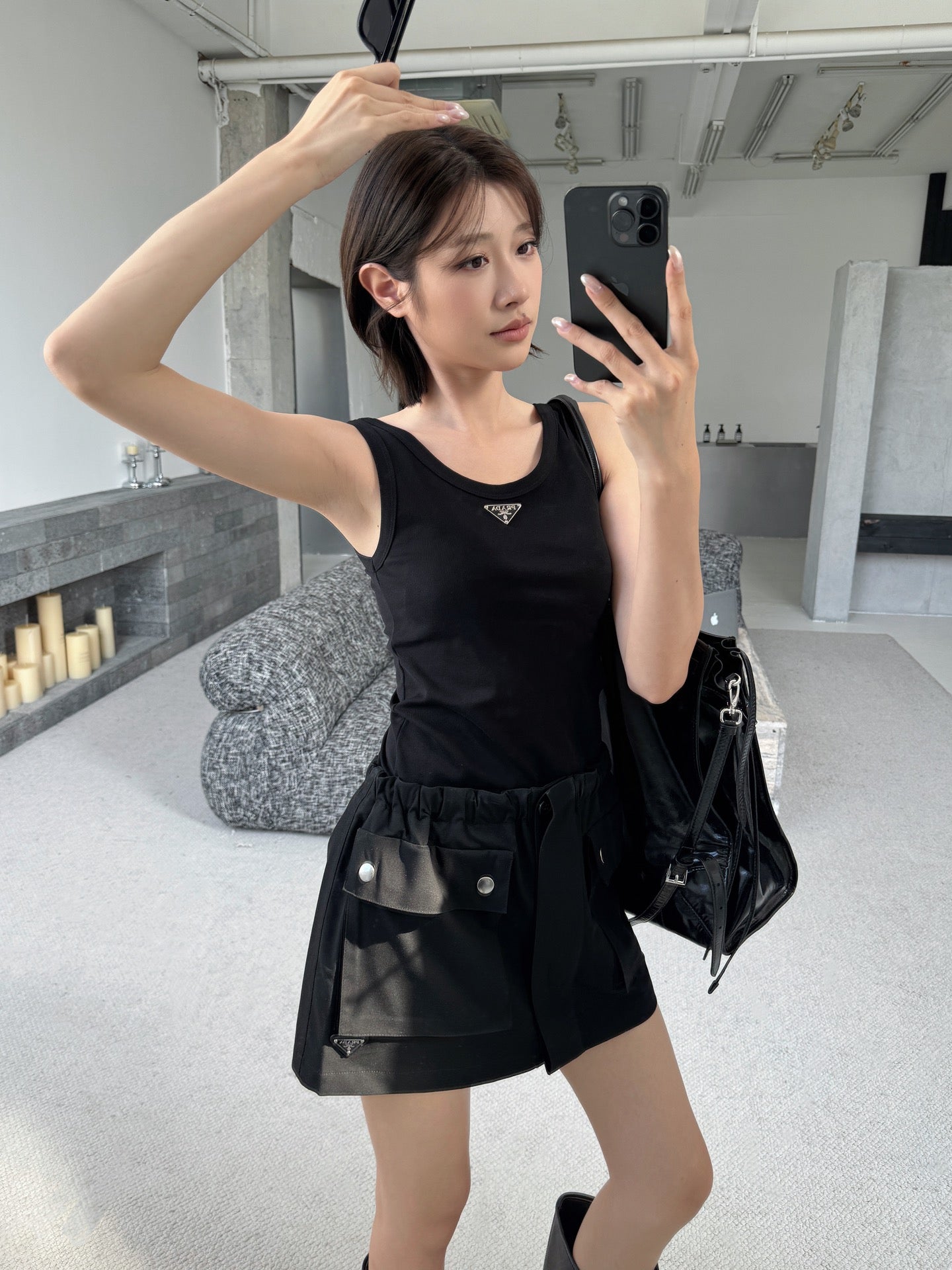 2026 Women's Triangle Brand Pocket Mini Skirt (FF729)