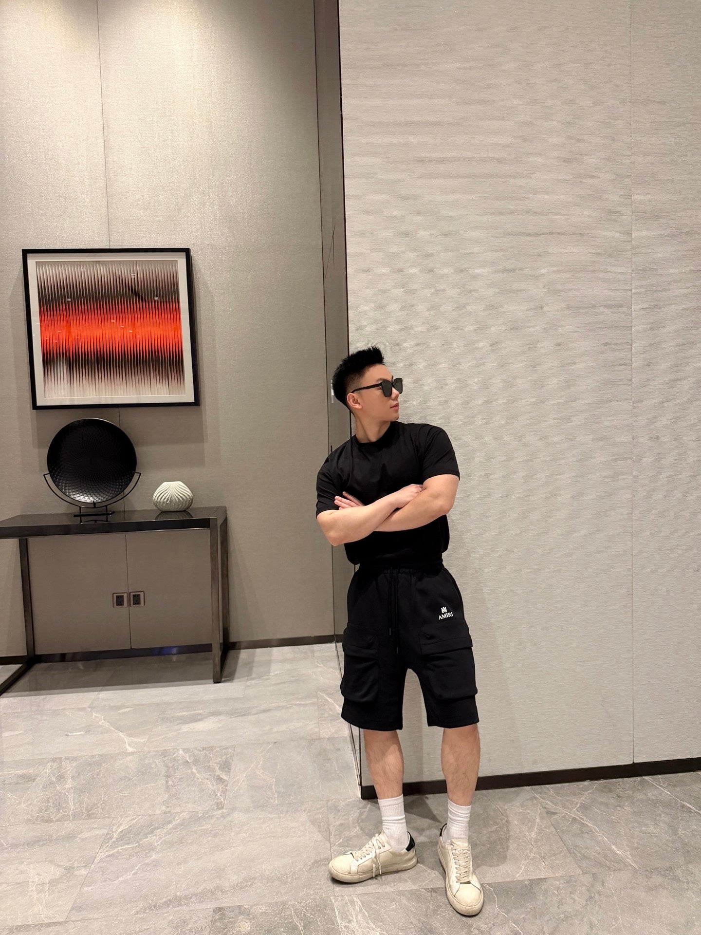2026 New AR Logo Print Shorts (BB827-A90)