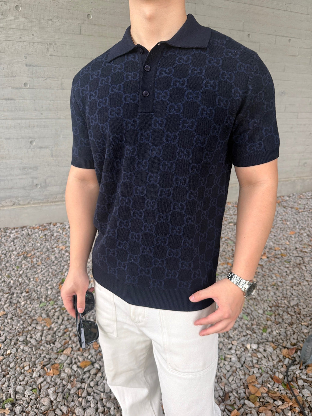 2026 New Arrival GU All-over Jacquard Short-sleeved Jumper (AA581-A85)