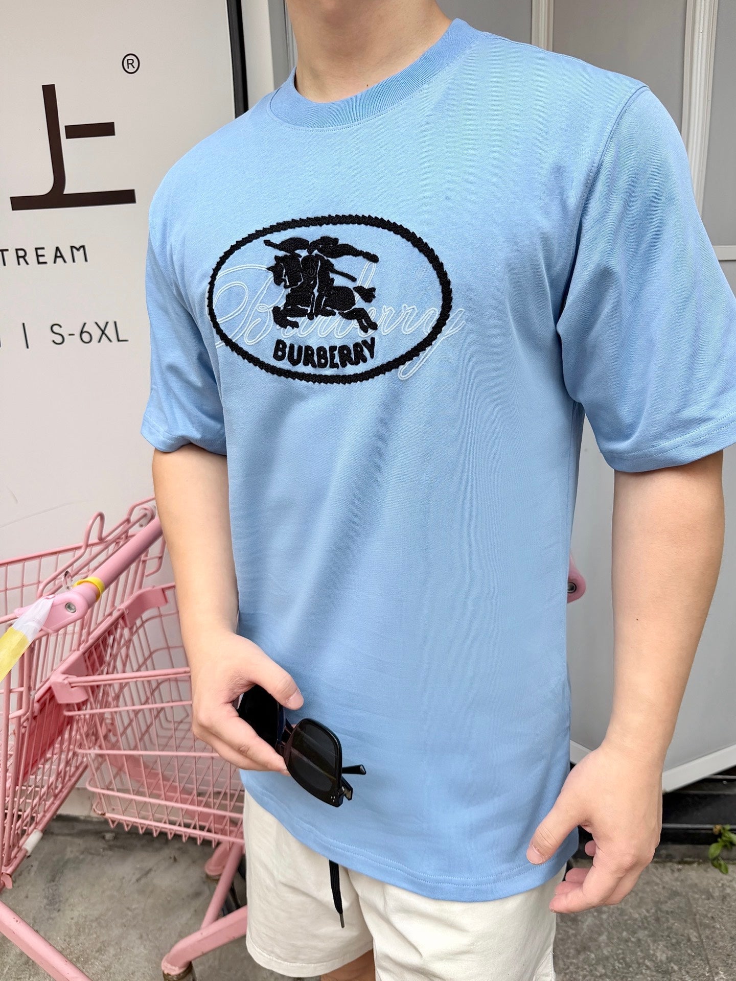 2026 New BBR Checked Rider Emblem Short-Sleeved T-Shirt (AA599-A15)