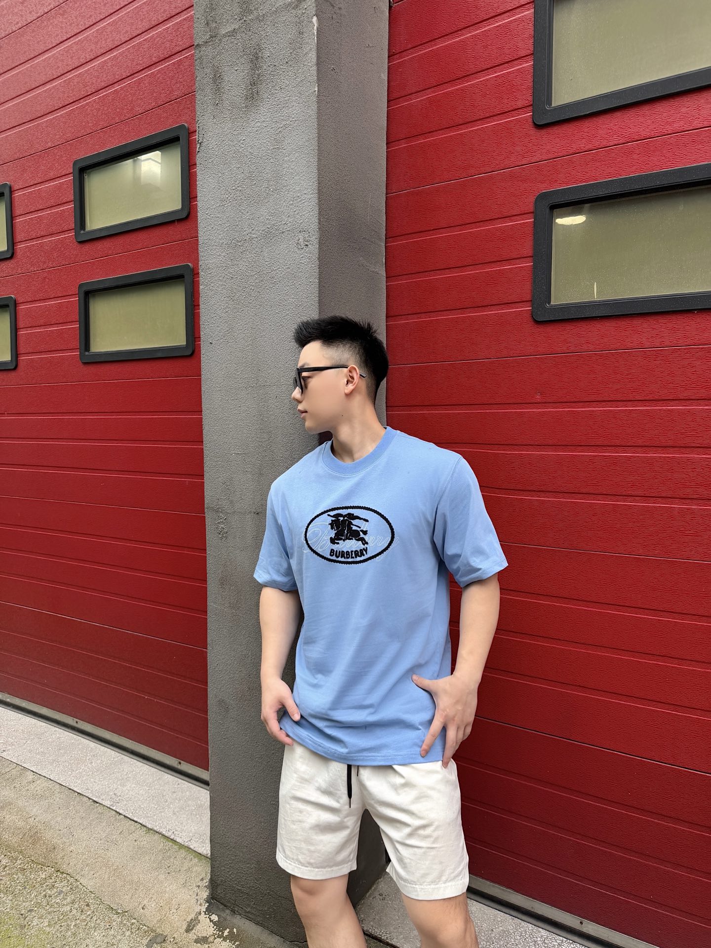 2026 New BBR Checked Rider Emblem Short-Sleeved T-Shirt (AA599-A15)